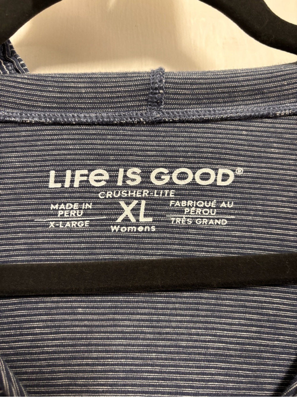 Life Is Good Women's Gray Hooded Long-Sleeve Top with Lavender Peace Logo - Picture 2 of 5